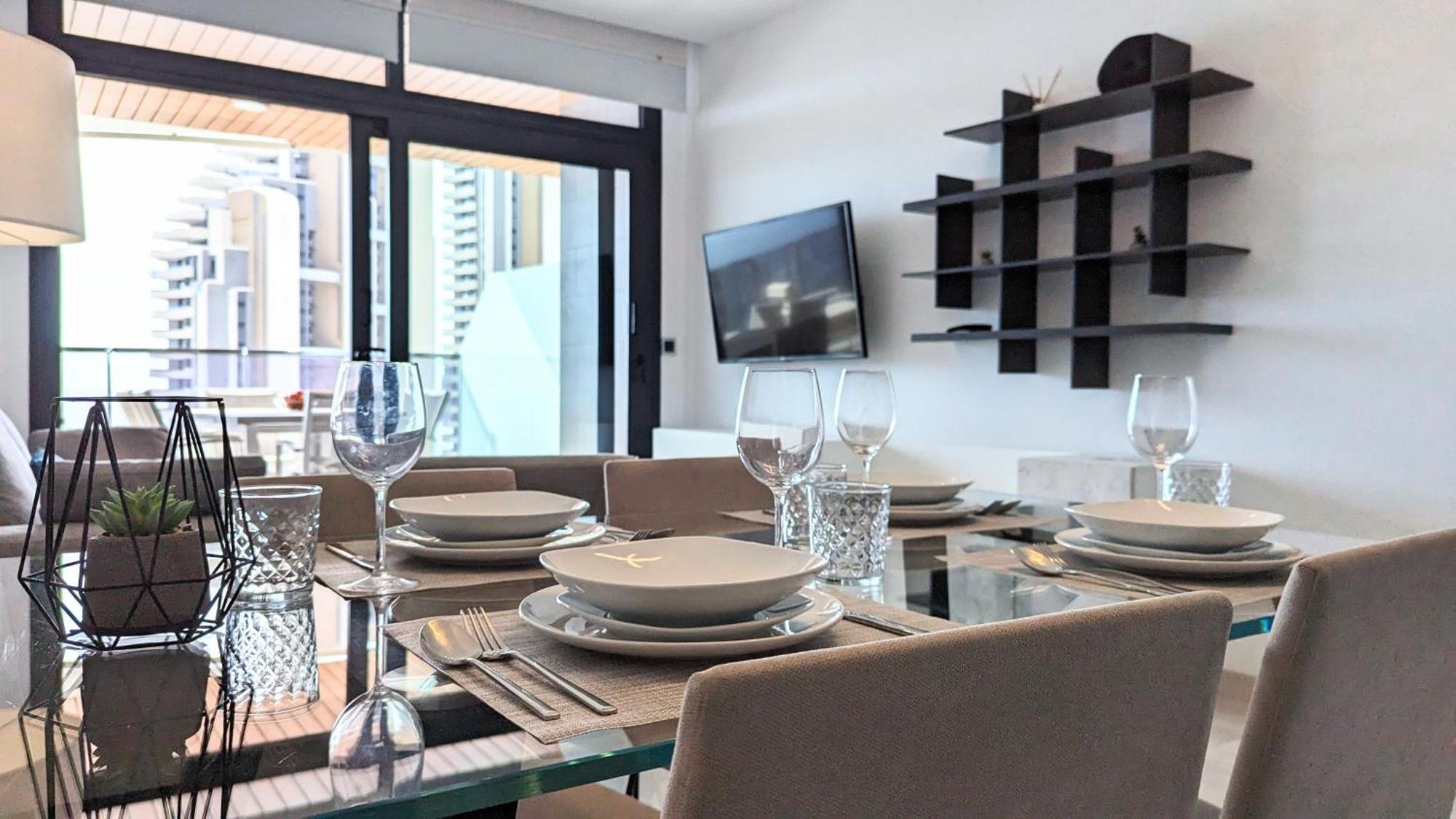 Sunset Waves Luxury Apartment 貝尼多姆 外观 照片
